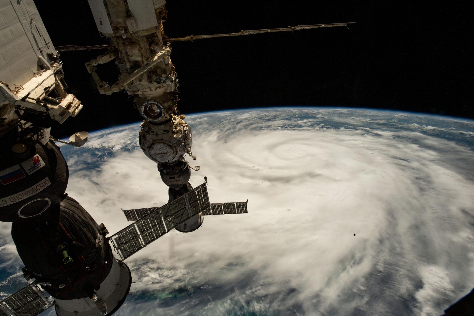 El huracán Ian visto desde la Estación Espacial Internacional el 26 de septiembre de 2022