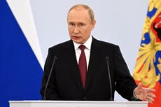 Putin firma tratados de anexión de zonas ocupadas de Ucrania