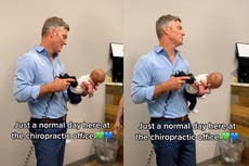 Quiropráctico provoca debate por un vídeo en TikTok en el que trata a un bebé de seis días