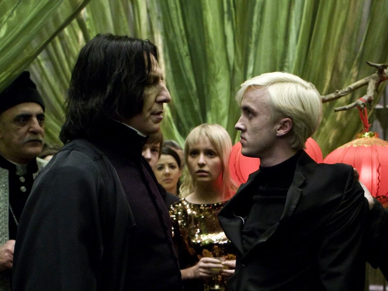 Alan Rickman y Tom Felton en ‘Harry Potter’