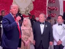 Se burlan de Trump por dar un discurso de boda que trata sobre sí mismo: “Qué patético”