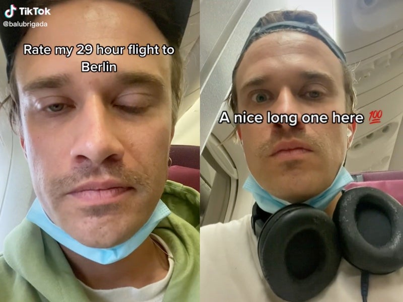El vídeo de un bebé llorando durante un vuelo de 29 horas inició un debate en TikTok sobre viajar con niños