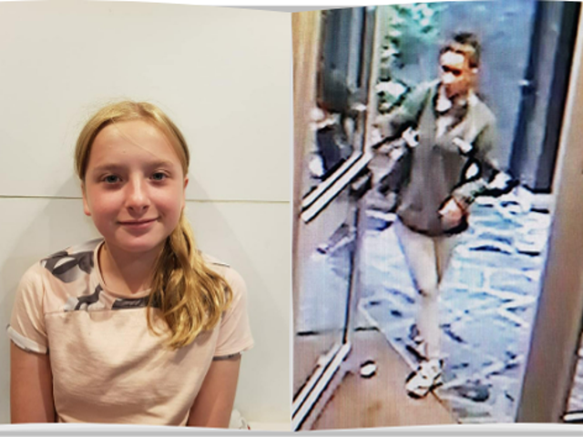 <p>Foto de la niña de 12 años (izquierda) y el sospechoso detenido por la policía (derecha)</p>