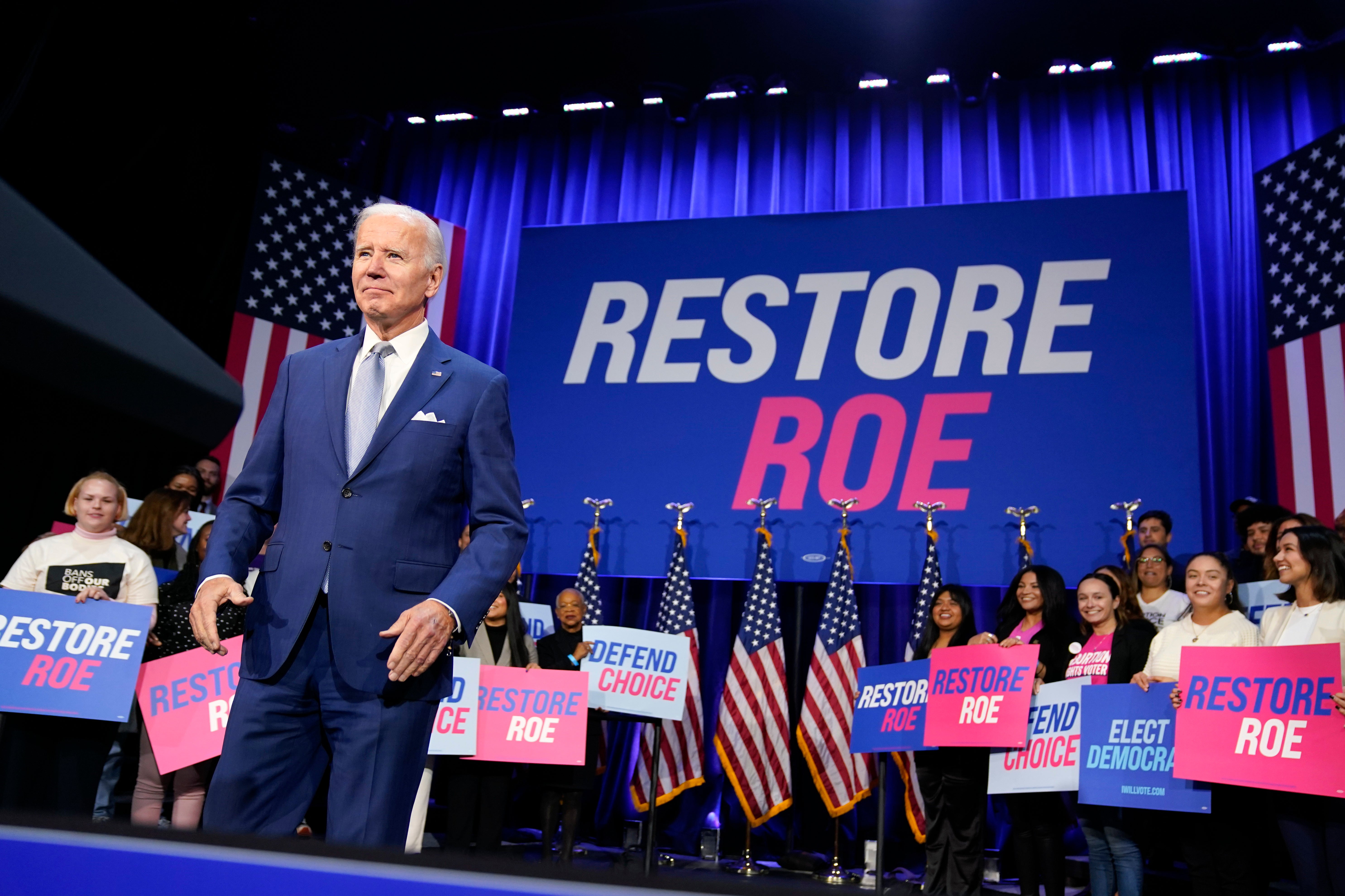 Biden promete codificar ‘Roe vs. Wade’ en enero si los demócratas obtienen el control del Congreso
