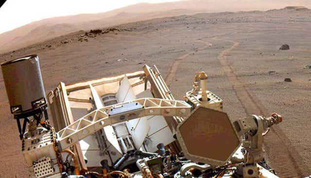 <p>Nasa’s Perseverance Rover takes a selfie on Mars</p>