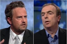 La animosidad entre Matthew Perry y el periodista Peter Hitchens tras el debate de drogas en ‘Newsnight’