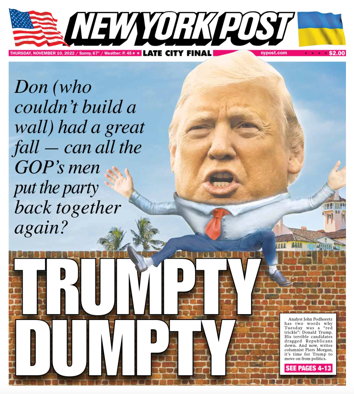 La portada del New York Post el jueves