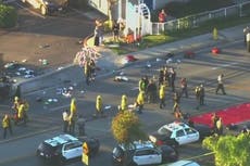 Los Ángeles: vehículo embiste a reclutas de la policía en su recorrido matutino y deja 22 heridos