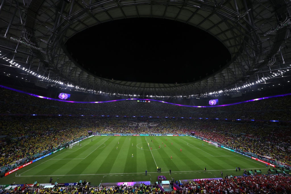 El Estadio Lusail durante el partido de Brasil contra Serbia
