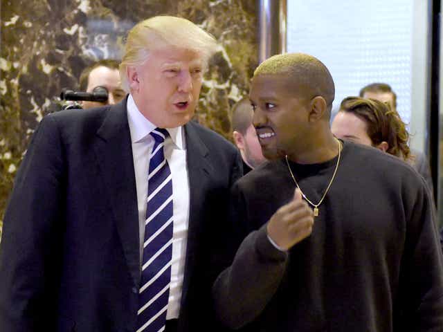 Donald Trump y Kanye West en 2016