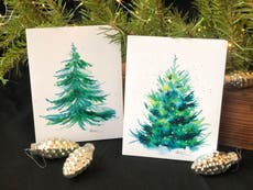 Las tarjetas navideñas hechas a mano son un regalo en sí