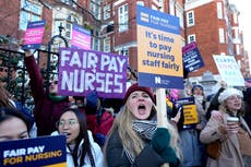 Enfermeros se suman a huelga generalizada en Reino Unido