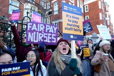 Enfermeros se suman a huelga generalizada en Reino Unido