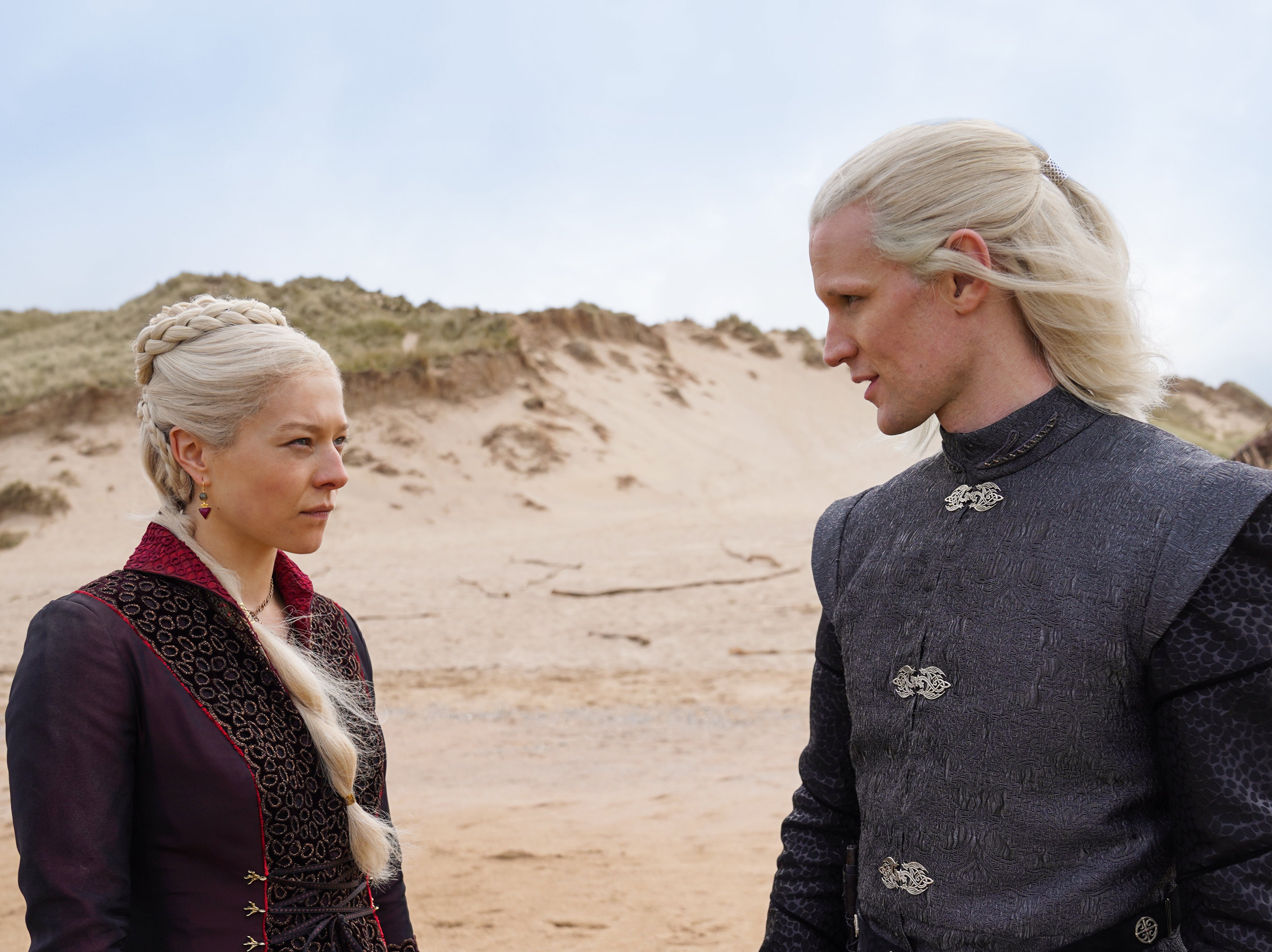 Emma D’Arcy as Rhaenyra Targaryen and Matt Smith as Daemon Targaryen in ‘House of the Dragon'