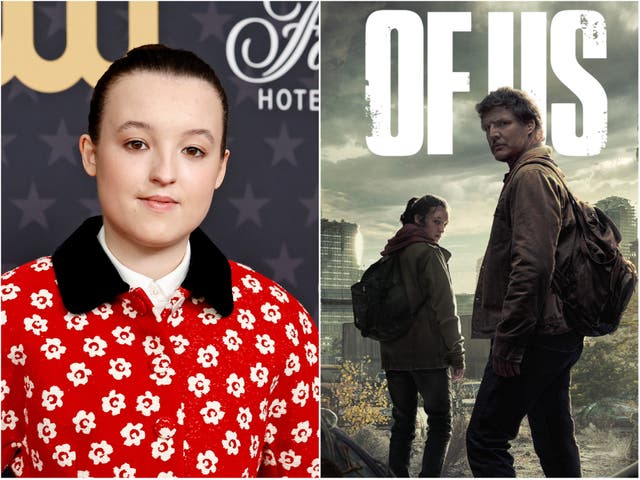 Bella Ramsey (izquierda) y el póster de ‘The Last of Us’