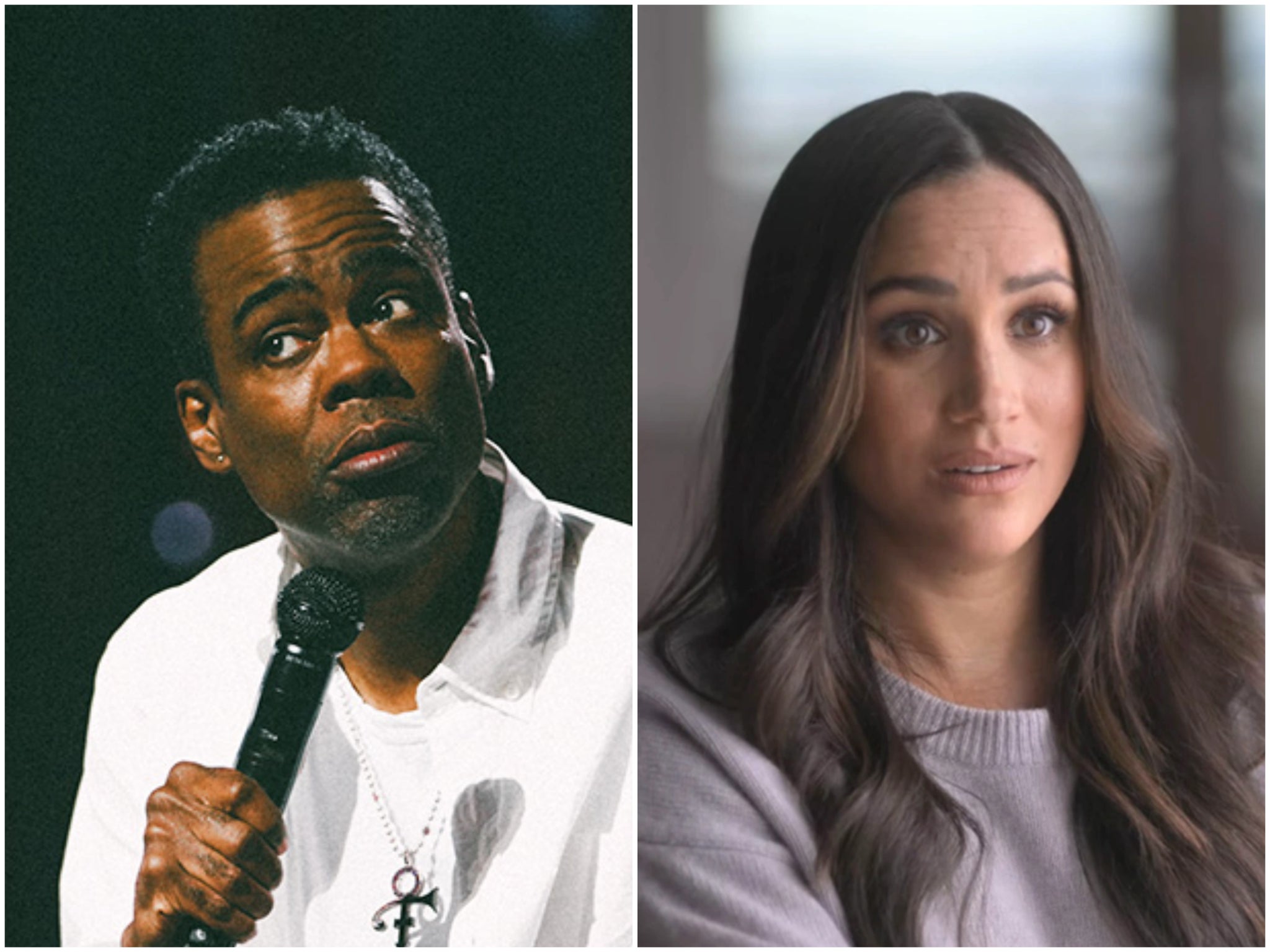 Chris Rock cuestiona las “afirmaciones de racismo” de Meghan Markle en su stand-up de Netflix