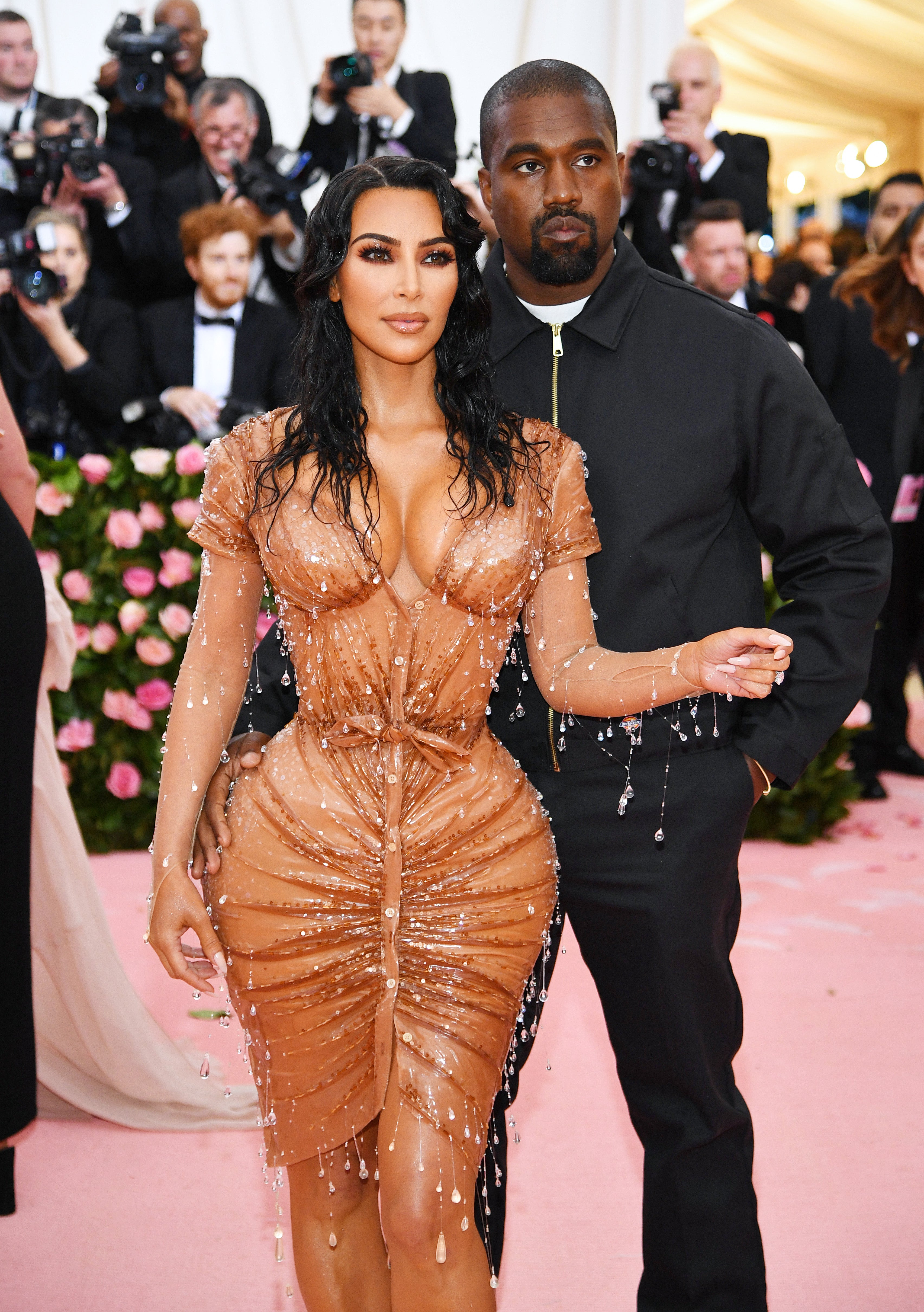 Kim Kardashian West y Kanye West en la Met Gala de 2019