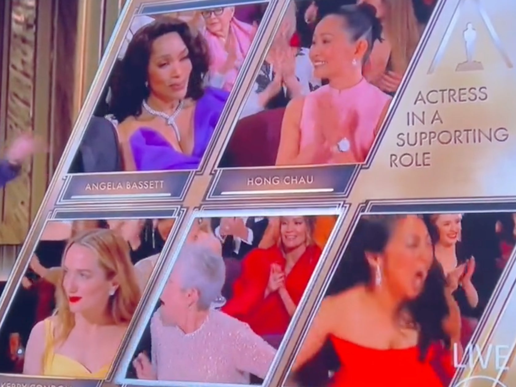 Celebran a Angela Bassett por verse “triste” al perder en los Oscar