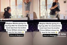 Meghan consuela a Harry después de que William le enviara un mensaje de texto en un clip resurgido