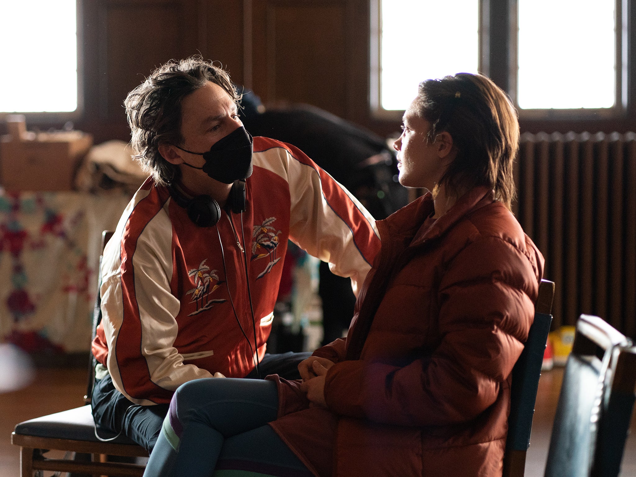 Zach Braff directs Florence Pugh on the set of ‘A Good Person'