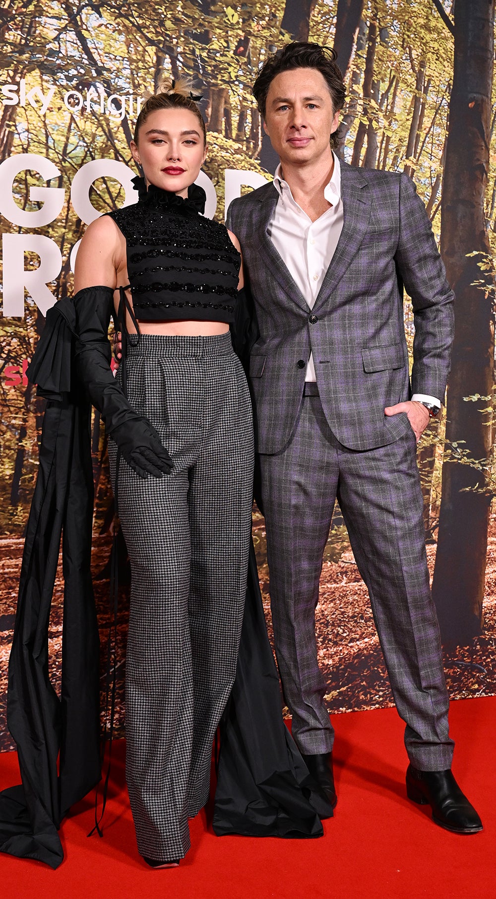 Florence Pugh and Zach Braff at the London premiere of ‘A Good Person'