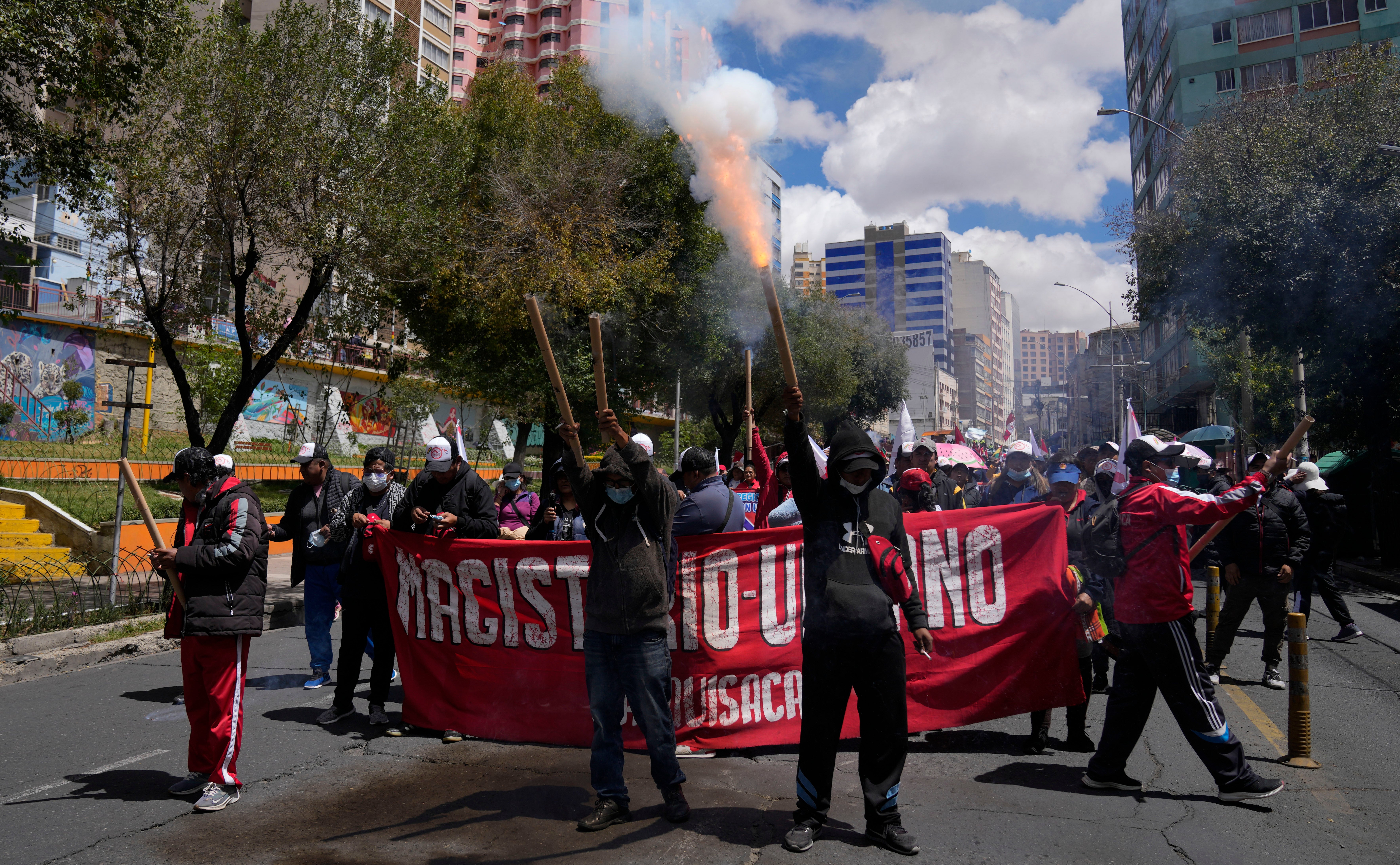 BOLIVIA-MAESTROS PROTESTA