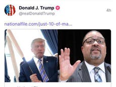 Trump provoca indignación con una foto suya empuñando un bate de béisbol junto a la cara de Alvin Bragg