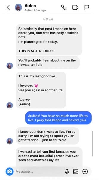 La amiga de Audrey Hale dice que recibió estos mensajes minutos antes del tiroteo