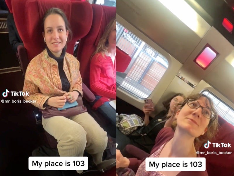 TikTok: Elogian a un hombre por insistir en que una pasajera de tren se cambiara del asiento que él compró