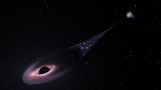 Agujero negro “fugitivo” atraviesa el universo dejando un “rastro de estrellas” sin precedentes