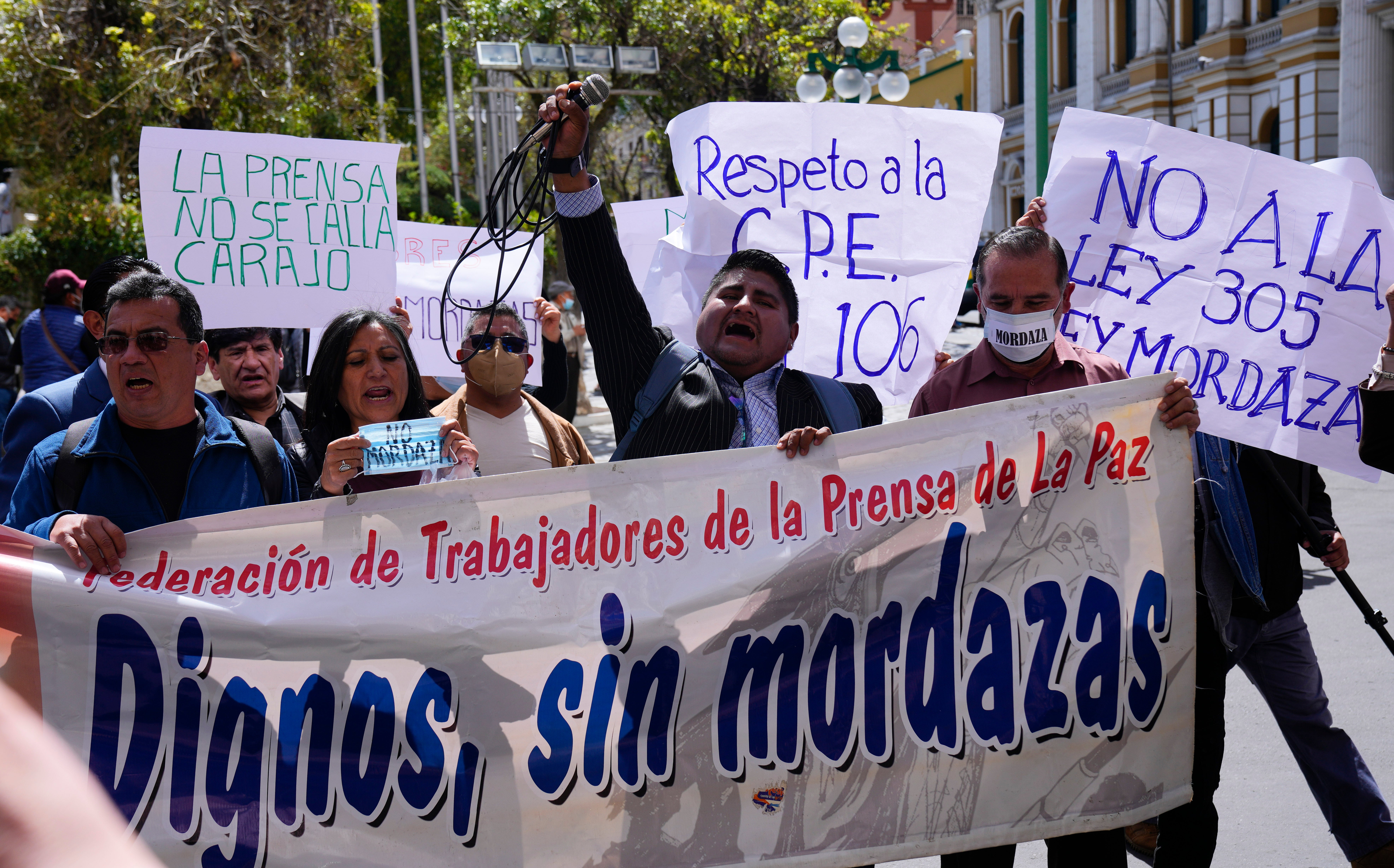 BOLIVIA-PERIODISTAS PROTESTA