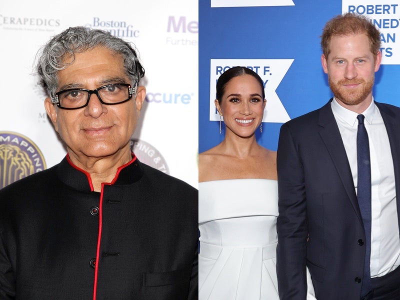 El príncipe Harry y Meghan resienten distanciamiento con la familia real, afirma Deepak Chopra