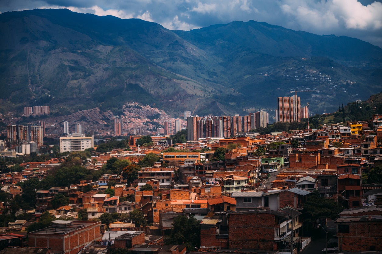 Vista aérea de Medellín