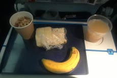 Sirven fruta y nueces a una pasajera vegana en el servicio de comida de un vuelo de seis horas