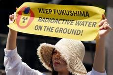 Protestas en Japón contra el plan de verter al mar agua de la planta de Fukushima