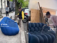 Mujer defiende su decisión de recoger “un sofá de $8.000” de una calle de Nueva York tras volverse viral