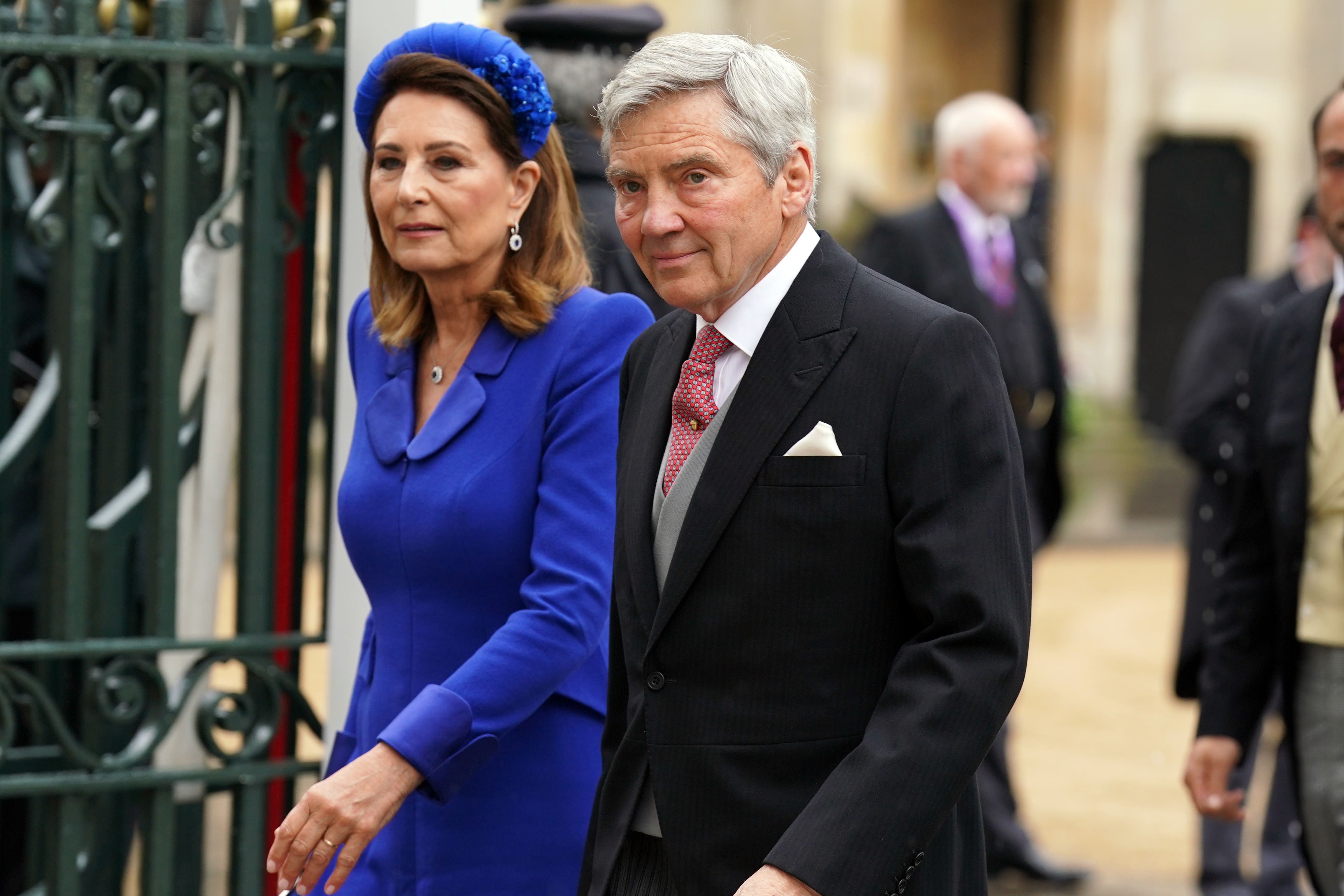 Carole Middleton con su esposo Michael