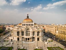 Así luciría la Ciudad de México y el Palacio de Bellas Artes si nevara, según la IA