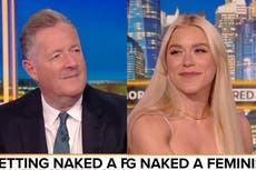 Celebran a Elle Brooke, modelo de OnlyFans, por dejar callado a Piers Morgan con su respuesta “perfecta”