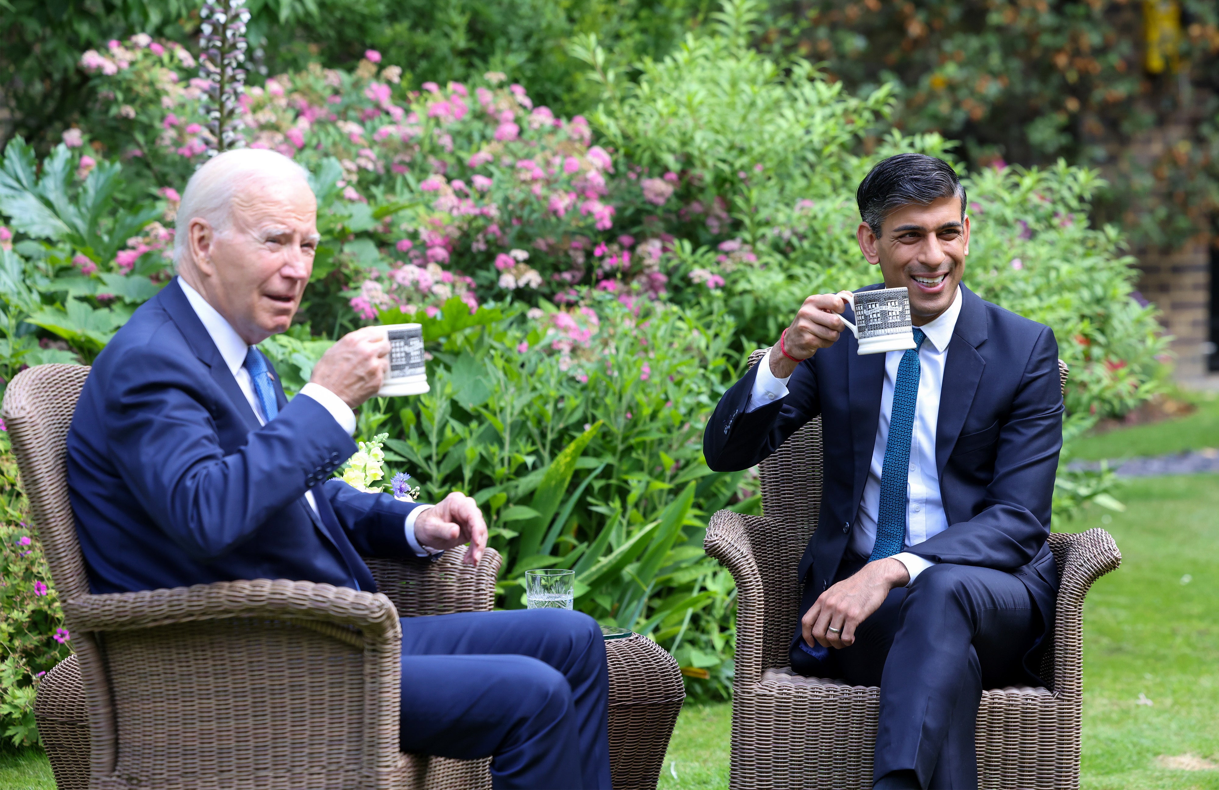 Biden y Rishi Sunak se reunieron en el número 10 de Downing Street