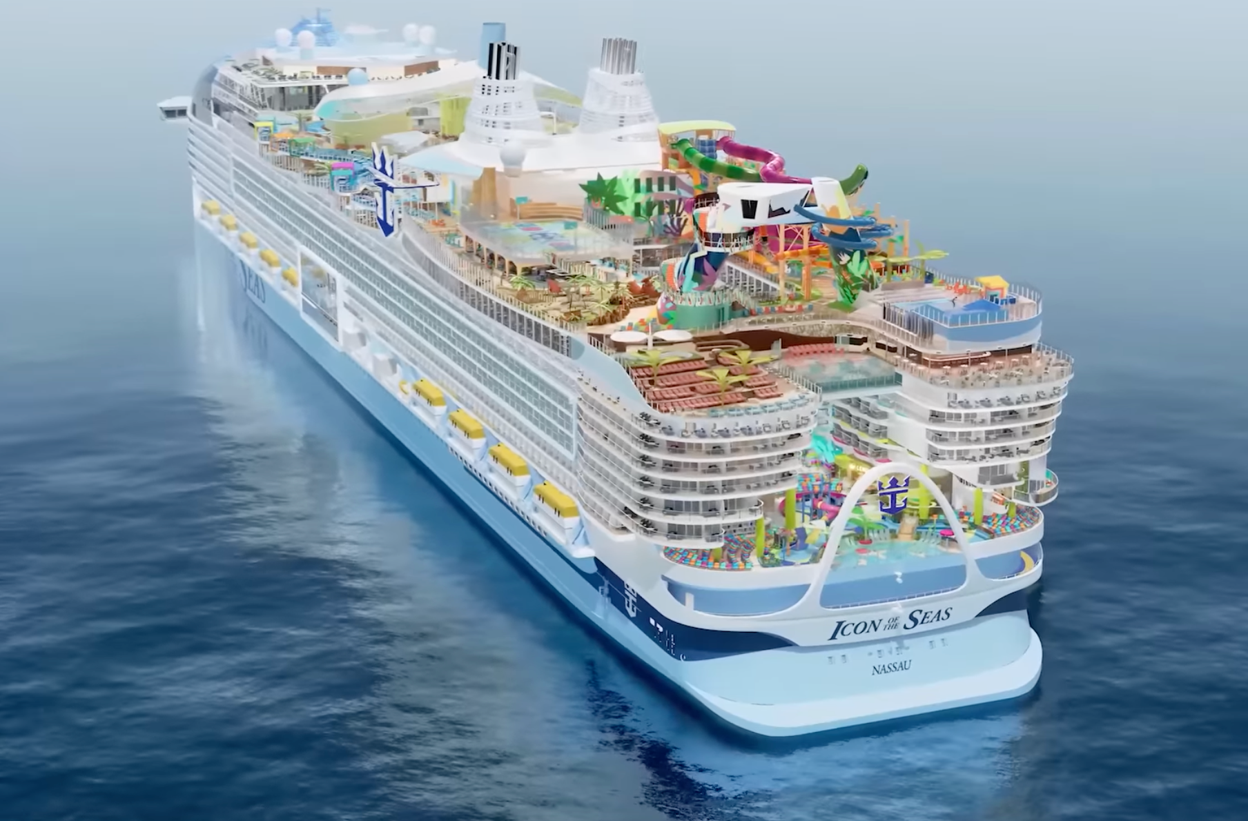 El “monstruoso” crucero Icon of the Seas zarpará en 2024 con casi 8.000 pasajeros y tripulantes