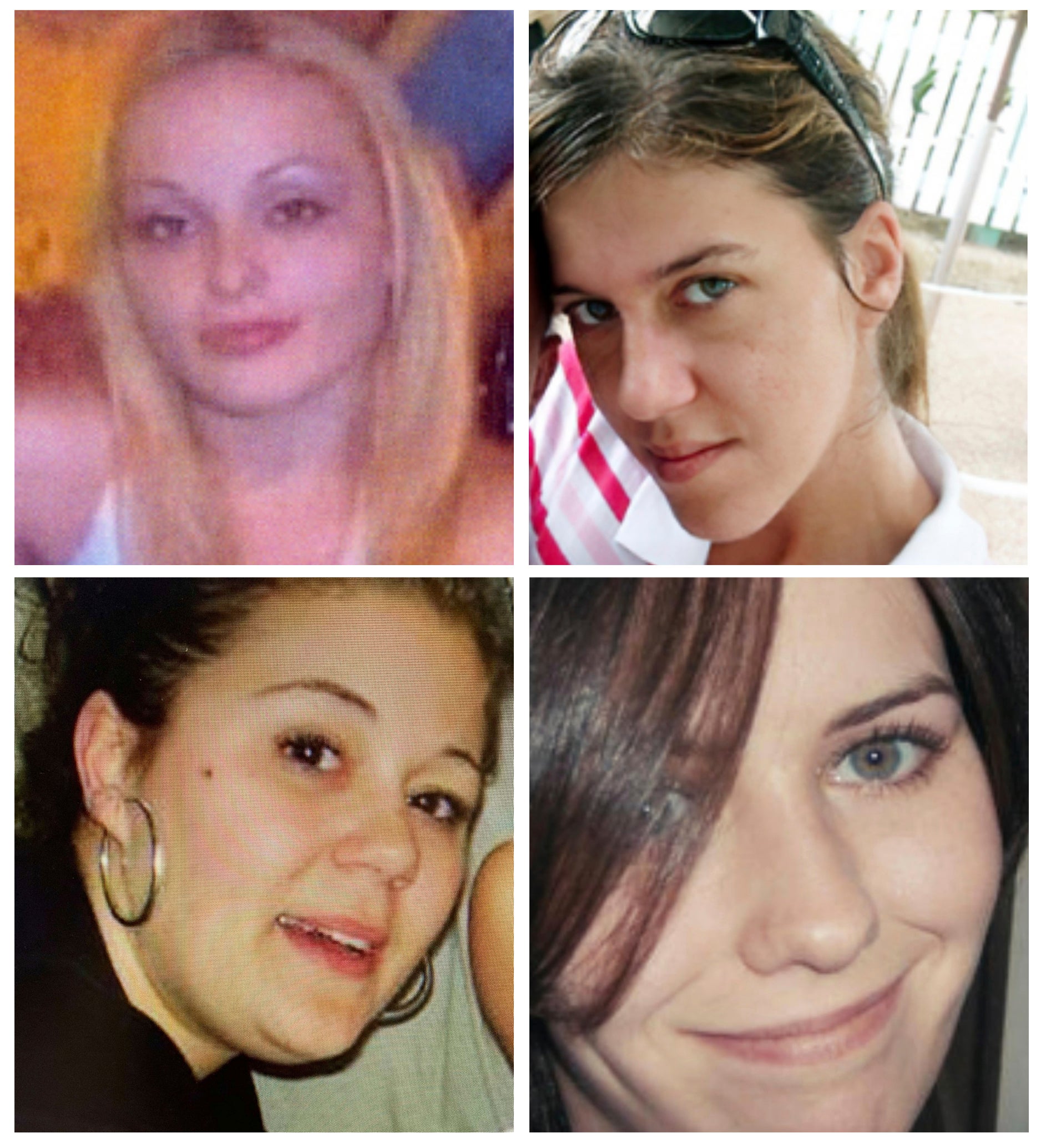 Melissa Barthelemy (arriba izquierda), Amber Costello (arriba derecha), Megan Waterman (abajo izquierda) y Maureen Brainard-Barnes, cuyos cuerpos fueron hallados en 2010, son conocidas como “las cuatro de Gilgo”
