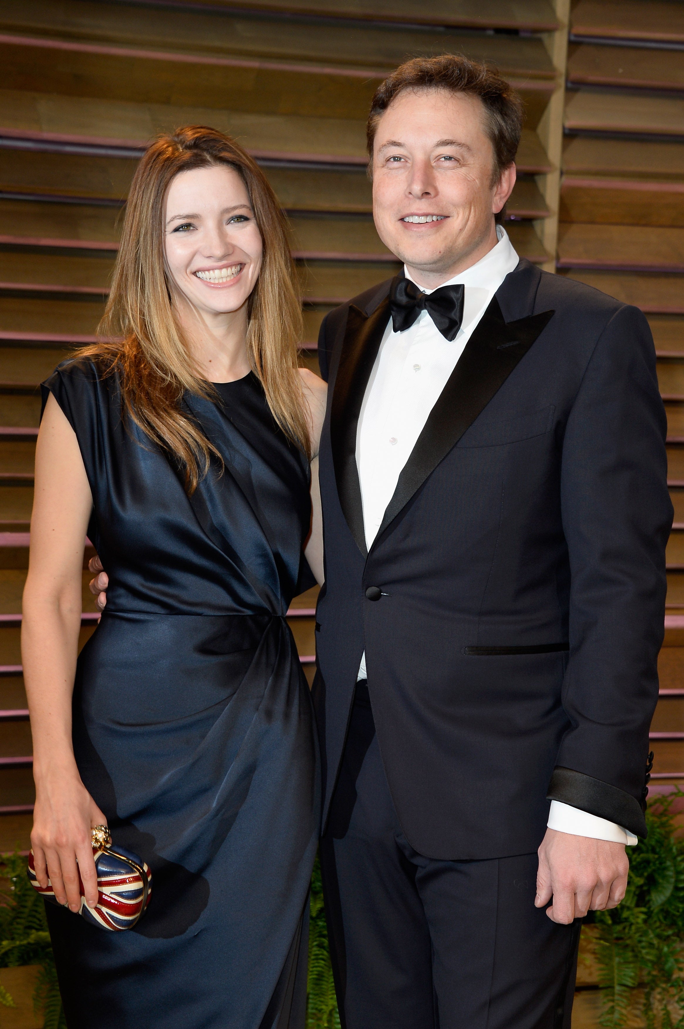 Talulah Riley y el consejero delegado de Tesla Motors, Elon Musk, asisten a la fiesta de los Óscar 2014 de Vanity Fair organizada por Graydon Carter el 2 de marzo de 2014