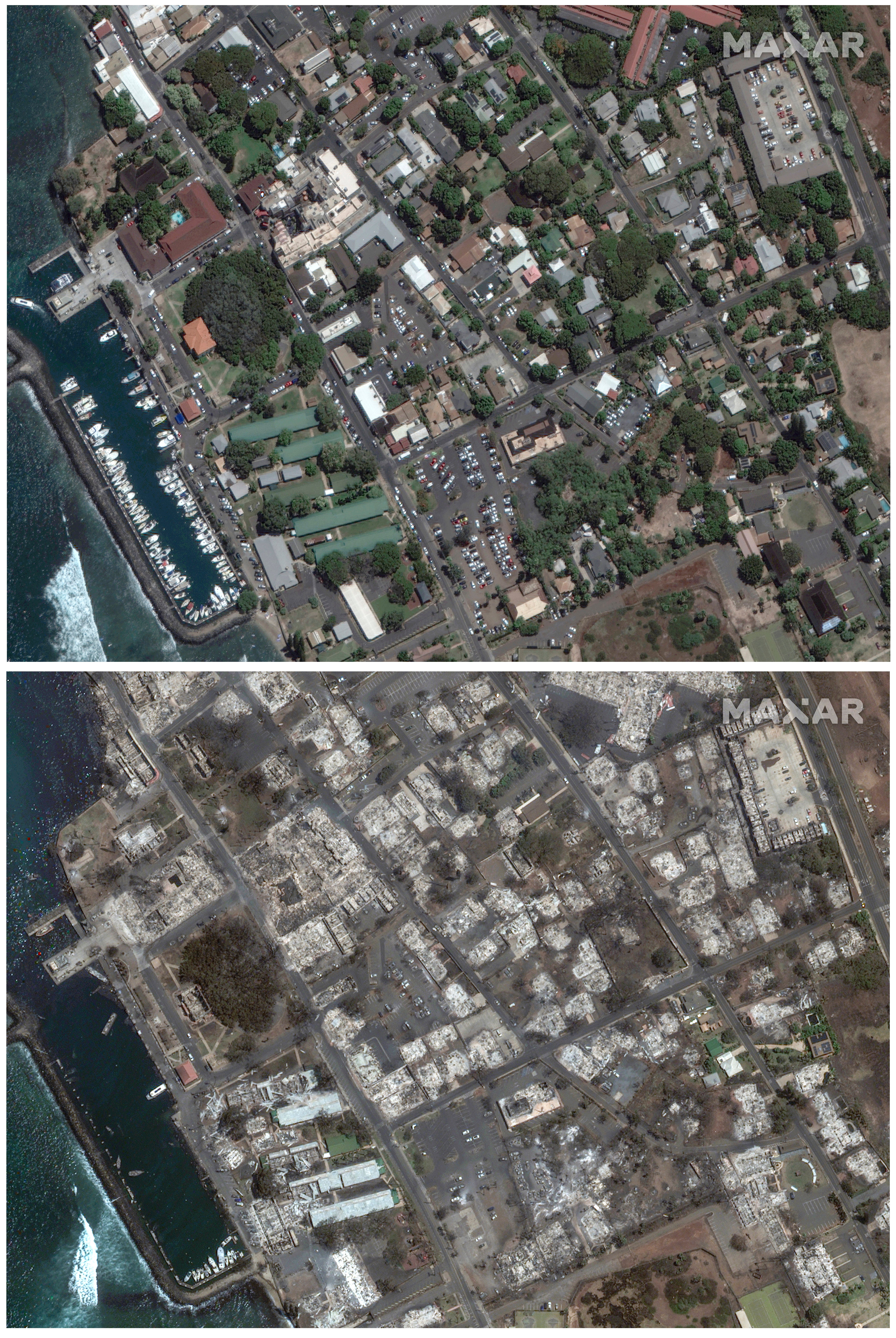 HAWAI-INCENDIOS-ANTES Y DESPUES