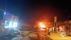 Una enorme explosión en una gasolinera de Daguestán, Rusia, deja 27 muertos y más de 100 heridos
