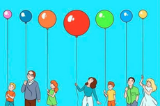 Acertijo visual: ¿Cuál de los globos está flotando más alto?