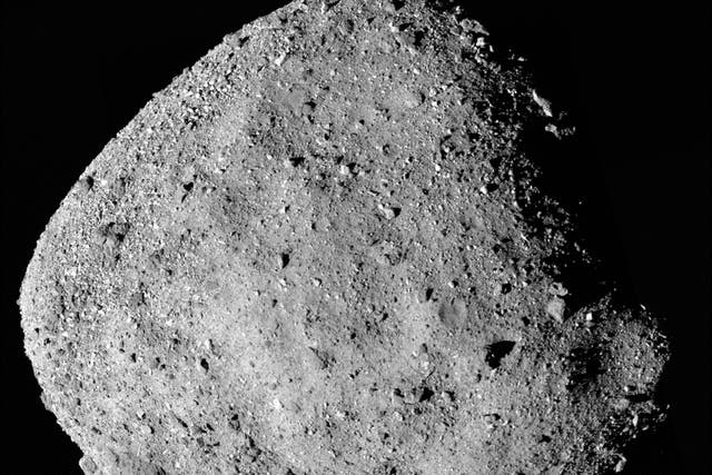 <p>Samples from the asteroid Bennu are due to return to Earth (Nasa/Goddard/University of Arizona/PA)</p>