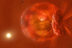 Científicos observan por primera vez el resplandor del choque entre dos planetas enormes