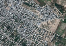 Partes de la Franja de Gaza lucen como un terreno baldío desde el espacio