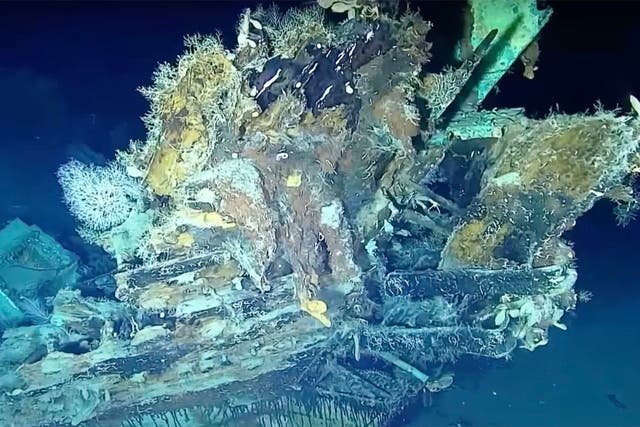 <p>El galeón español San José se encuentra a 600 m de profundidad en el mar Caribe</p>